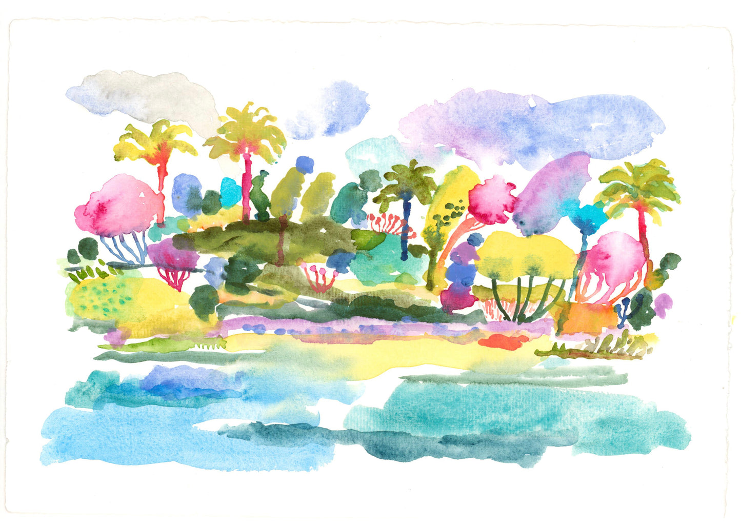 Alligator Waters (1 & 2) Original Gouache & Watercolor