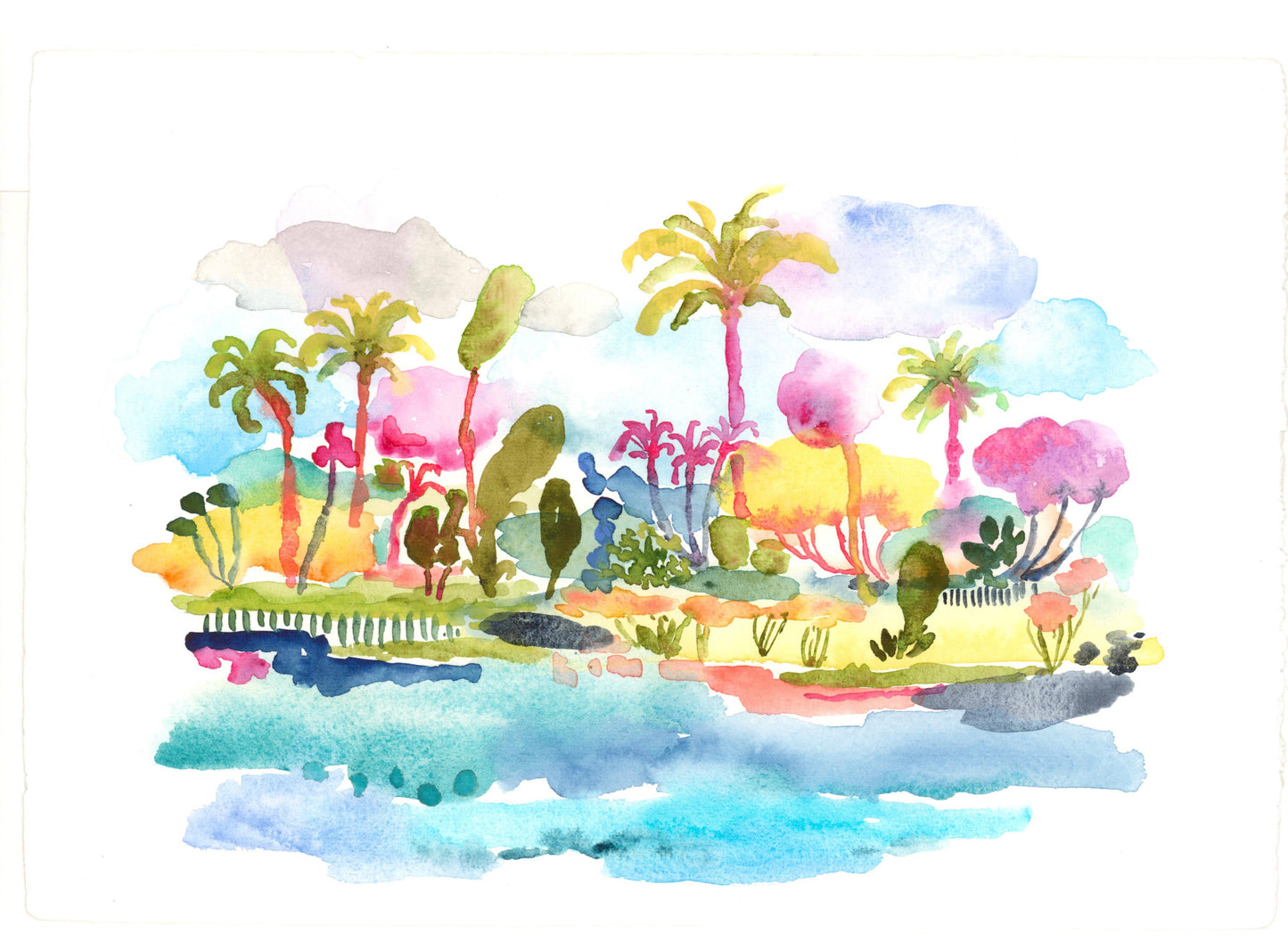 Alligator Waters (1 & 2) Original Gouache & Watercolor