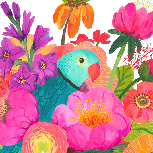 Hide and Seek Parrot Original Fine Art Painting