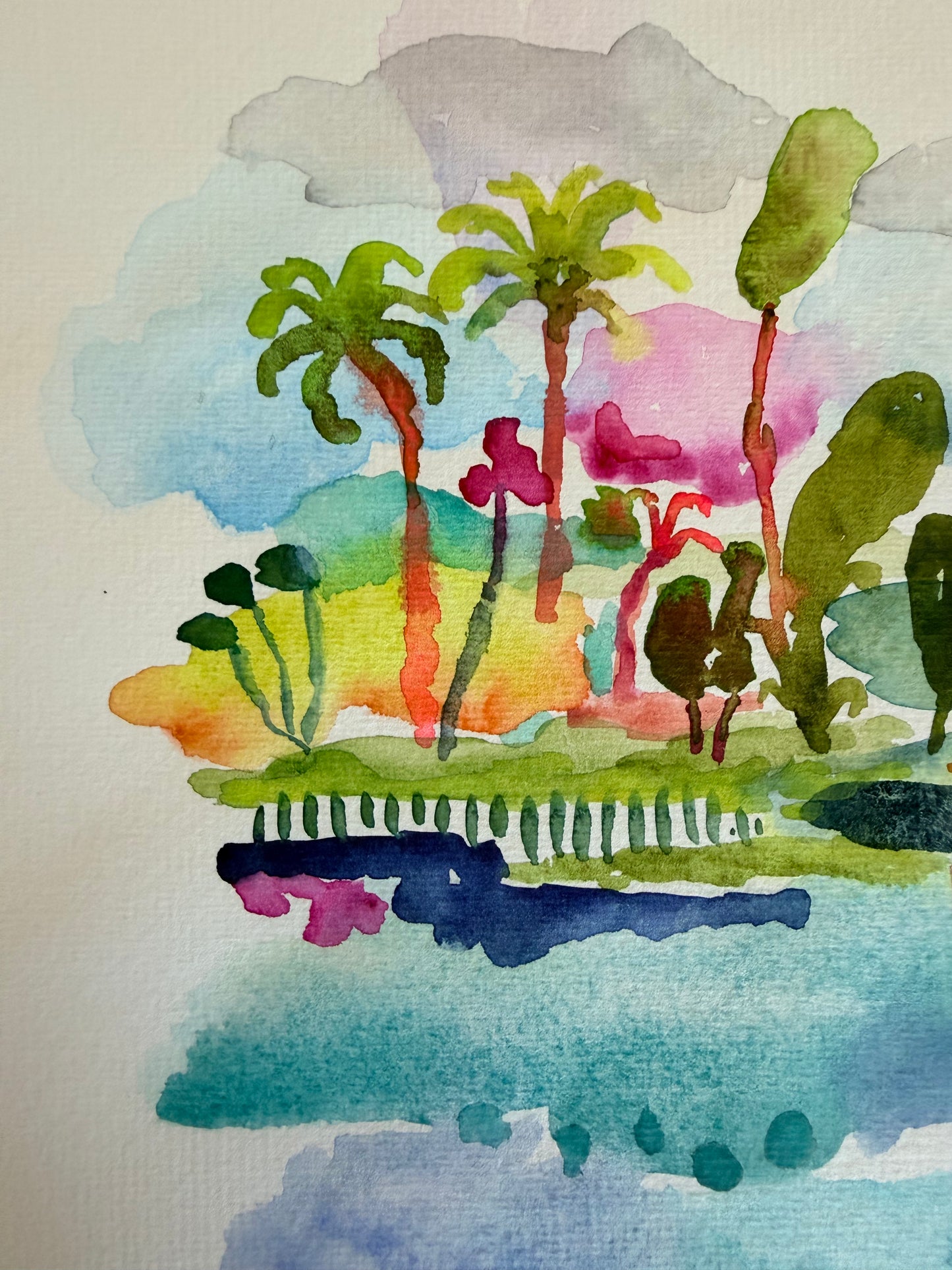 Alligator Waters (1 & 2) Original Gouache & Watercolor