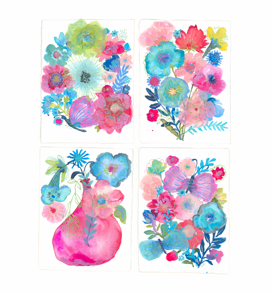 z Mini Florals-Set of 4