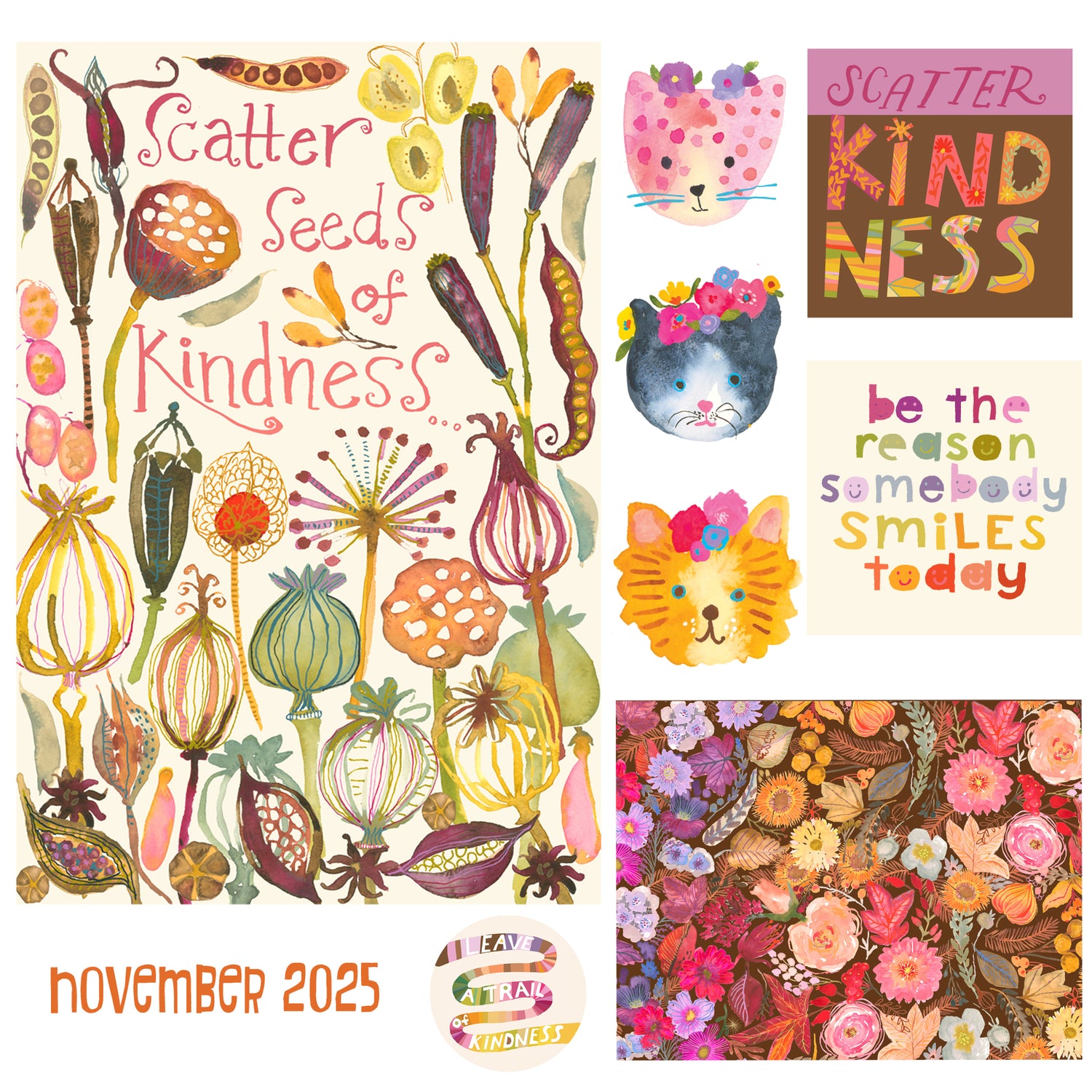 art prints, stickers and motivational cards for a monthly art print club
